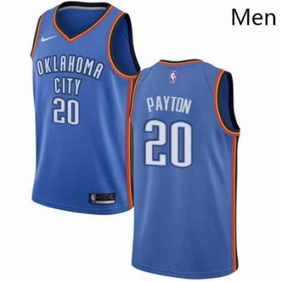 Mens Nike Oklahoma City Thunder 20 Gary Payton Swingman Royal Blue Road NBA Jersey Icon Edition